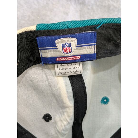 Vintage Jacksonville Jaguars Reebok NFL One Size Cap Adjustable Strapback Signed - Picture 2 of 12